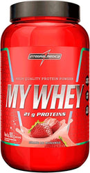 Integralmedica My Whey Proteína em Pó Sabor Morango – 21g de Proteína por Porção – Alta Concentração de BCAAs – Pote 900g